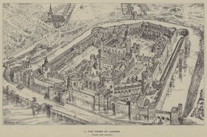 The Tower of London, from the South by Henry William Brewer
