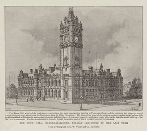 The Town Hall, Pietermaritzburg, Totally Destroyed by Fire last week by Henry William Brewer