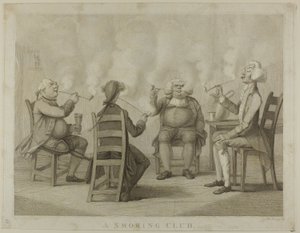 A Smoking Club by Henry William Bunbury
