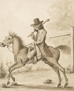 An Illustration of H. Bunbury, An Academy for Grown Horsemen: A Bit of Blood
