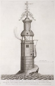 Edystone Lighthouse engraved by Henry Roberts, 1761 by Henry Winstanley