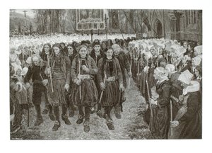 A Religious Procession in Brittany by Henry Wolf