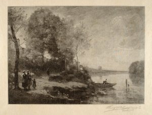 The River at the Distant Tower by Henry Wolf