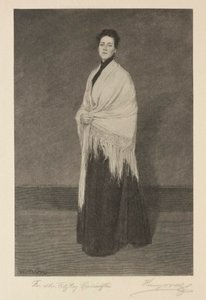 Lady with Shawl by Henry Wolf