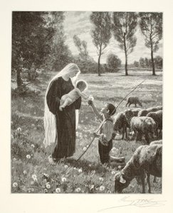 Mary Meets a Shepherd Boy by Henry Wolf