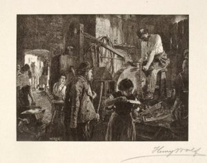 Sharpening Tools in a Village Smithy