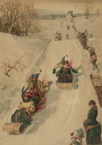 Tobogganing, by L. Prang and Co.