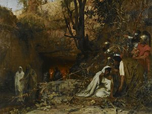 Christian persecutors at the entrance to the catacombs by Henryk Siemiradzki