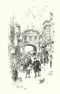 Dr Johnson, Fleet Street, London, in 1780 by Herbert (after) Railton