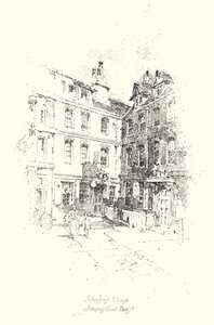 Dr Johnson’s House, Johnson’s Court, Fleet Street, London by Herbert (after) Railton