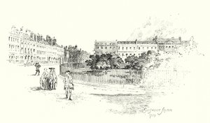 Grosvenor Square, London by Herbert (after) Railton