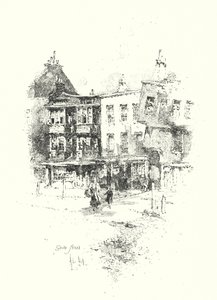Grub Street, London (litho) by Herbert (after) Railton