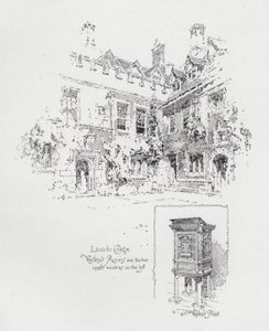 Pulpit used by English Methodist preacher John Wesley and his rooms at Lincoln College, Oxford