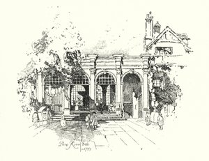 Pump Room, Bath, in 1739 by Herbert (after) Railton