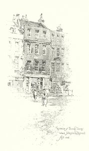 Residence of Thomas Davies, London, Where Dr Johnson and James Boswell First Met by Herbert (after) Railton
