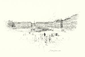 St James’ Square, London, in 1760 by Herbert (after) Railton
