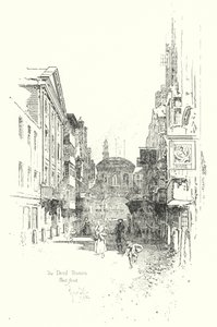 The Devil Tavern, Fleet Street, in the time of Dr Johnson by Herbert (after) Railton