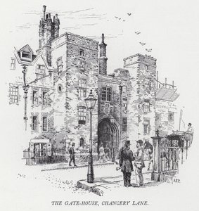 The Gate-House, Chancery Lane by Herbert (after) Railton