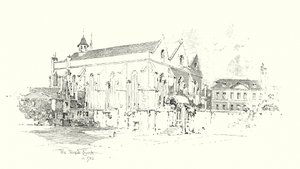 The Temple Church, London, in 1761 by Herbert (after) Railton