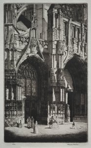 Notre Dame de Caudebec, France by Herbert Gordon Warlow
