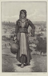 A Woman of Nazareth, from the Exhibition The Holy Land, from Jerusalem to Damascus, at the Dowdeswell Galleries, New Bond Street by Herbert Gustave Schmalz