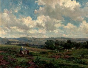 Fields in Surrey by Herbert Hughes Stanton