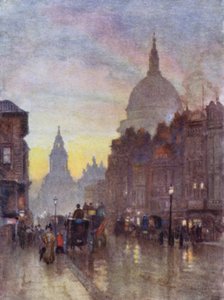 Cannon Street, Summer Evening by Herbert Menzies (after) Marshall