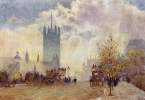 Victoria Tower and East End of Westminster Abbey by Herbert Menzies (after) Marshall