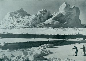 A Berg Breaking Up in the Pack by Herbert Ponting