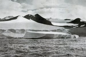 A Berg Calving from a Glacier at Cape Crozier by Herbert Ponting
