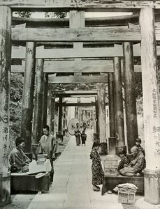 An Avenue of Torii at Inari by Herbert Ponting