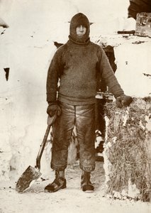 Captain L. E. G. Oates by the Stable Door, 30 August 1911 by Herbert Ponting