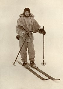 Captain Scott on Ski, 1913 by Herbert Ponting