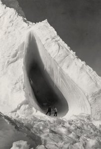 Cave Carved in the Ice by Herbert Ponting