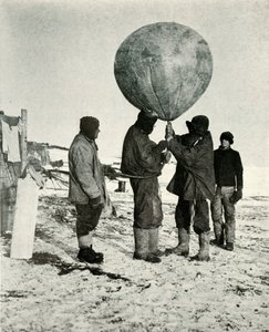Dr. Simpson Sending Up a Balloon by Herbert Ponting