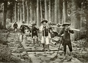 Japanese Ladies Going to the Shrines, Nikko