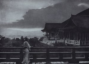 Moonlight at Kiyomizu-dera by Herbert Ponting