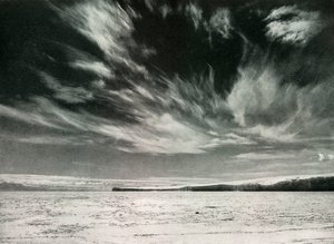Remarkable Cirrus Clouds Over The Barne Glacier by Herbert Ponting