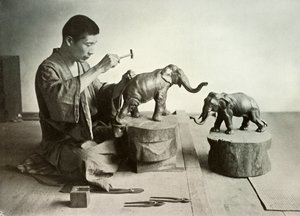 The Bronze Sculptor by Herbert Ponting