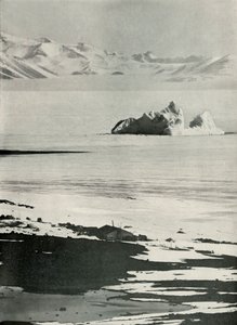 The Hut and the Western Mountains from the Top of the Ramp, c. 1910-1913 by Herbert Ponting