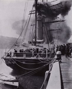 The Little Ship Left Port Chalmers on the Last Stage of Her Journey by Herbert Ponting