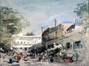 Street Scene in Delhi by Hercules Brabazon Brabazon