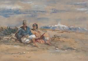 Two Figures by Hercules Brabazon Brabazon