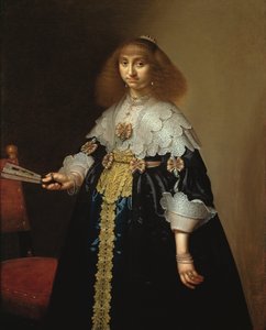 Portrait of a Lady in an Elaborate Embroidered Costume
