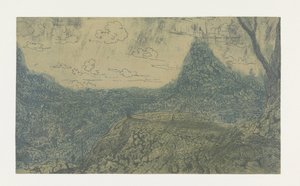 Mountain Landscape with a Crest (First Version)