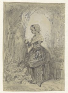 Girl by a Tree