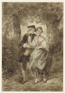 Lovers in the Forest by Herman Frederik Carel ten Kate