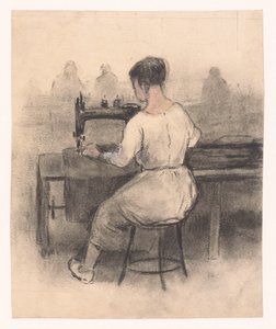 Woman at Sewing Machine