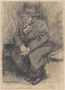Seated Man in the Compartment by Herman Moerkerk