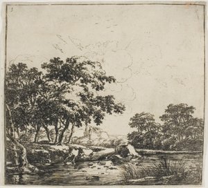 The River in the Forest, Plate Three from Set of Landscapes